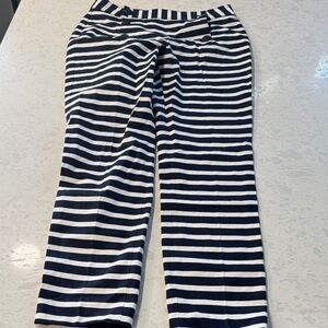 Express Navy and White Striped Pants